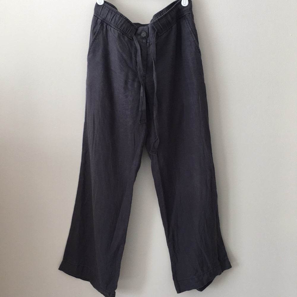 LOFT Gray linen pants